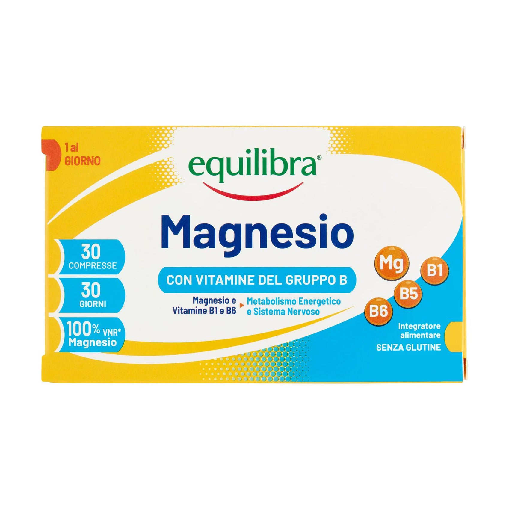 Магній equilibra Magnesio з вітамінами групи В, 30 таблеток